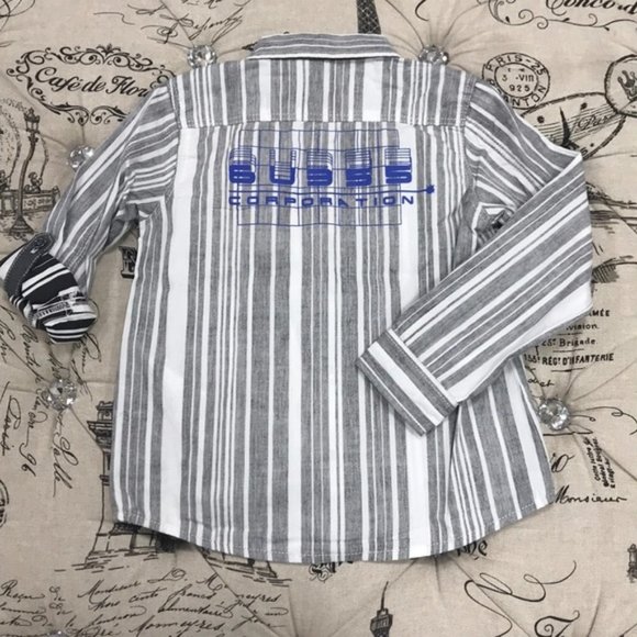 Guess Stripe Poplin Adjust LS Shirt - Picture 3 of 8